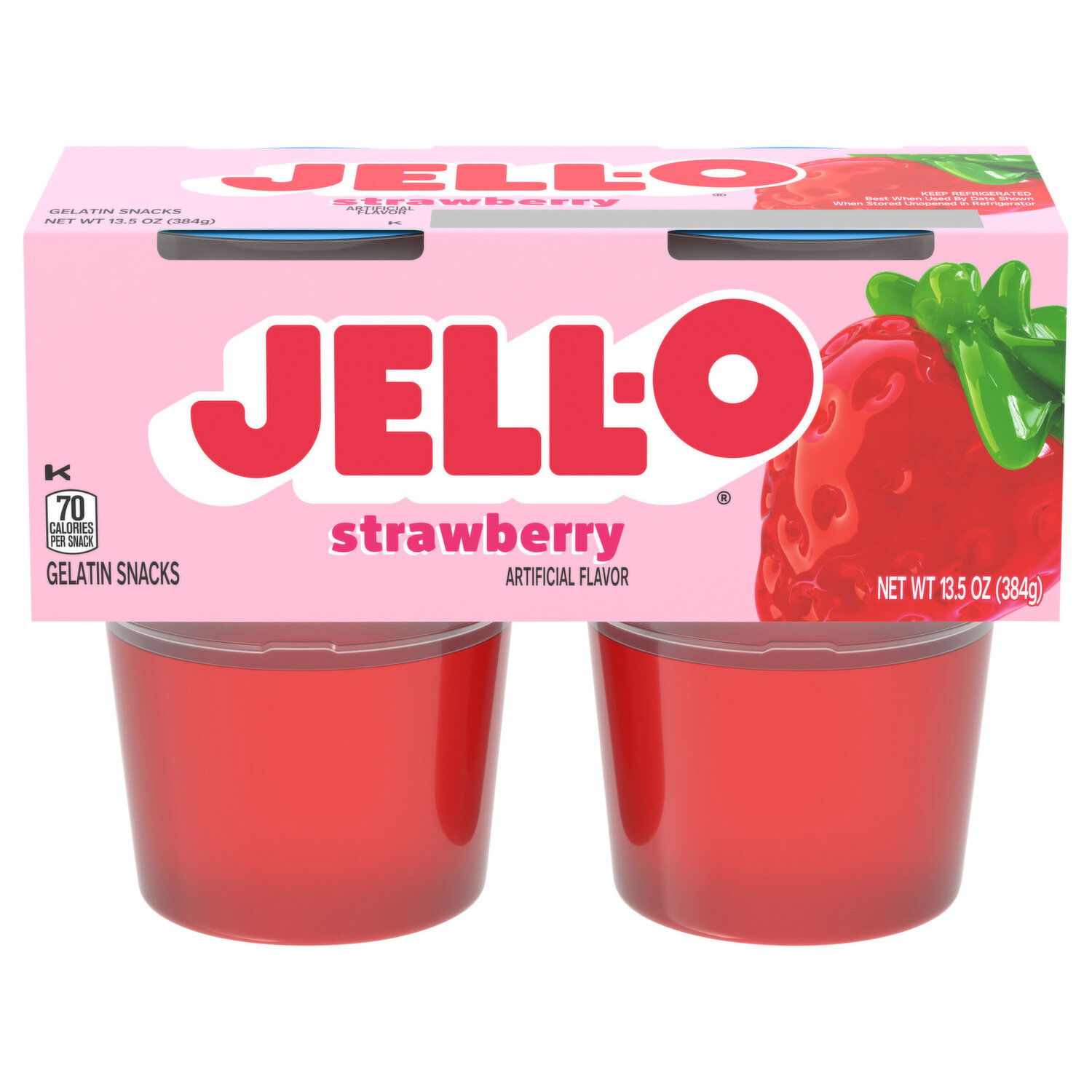 Jell-O Gelatin Snacks, Low Calorie, Zero Sugar, Cherry