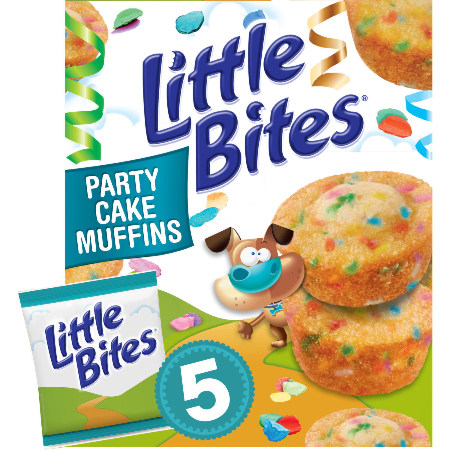 Entenmann's Party Cake Cake and Sprinkles Mini Muffins, 5 packs