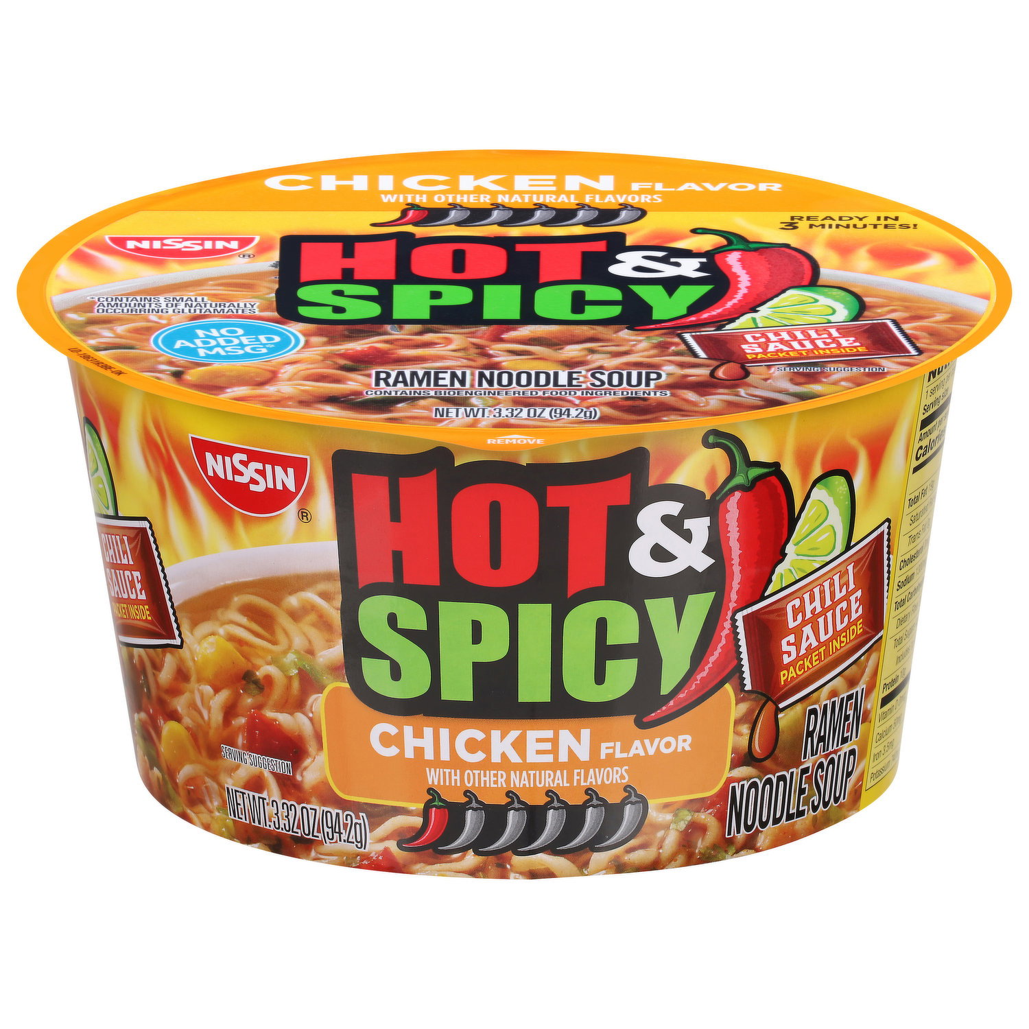 Nissin Ramen Noodle Soup, Chicken Flavor, Hot & Spicy - Smart & Final