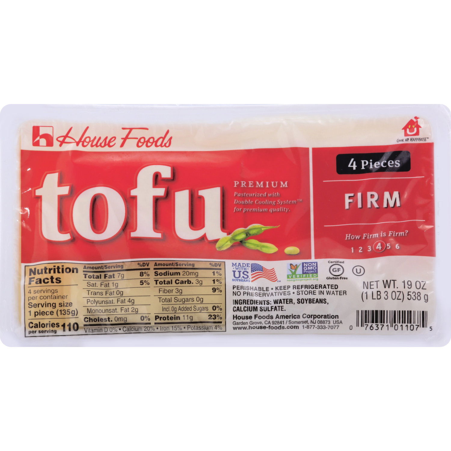 House Foods Firm Tofu, 16 Ounce -- 6 per case