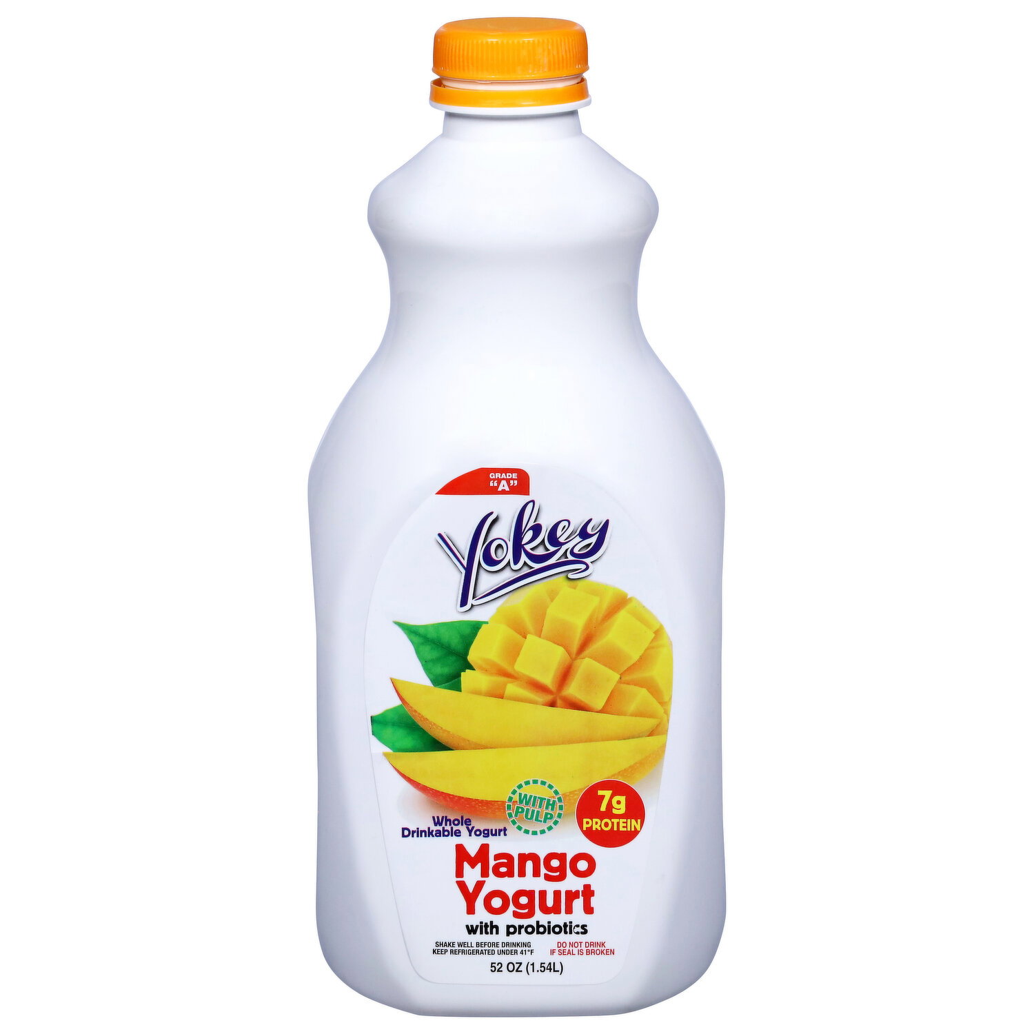 e cg liquide Yokey Whole Drinkable Mango Yogurt with Probiotics