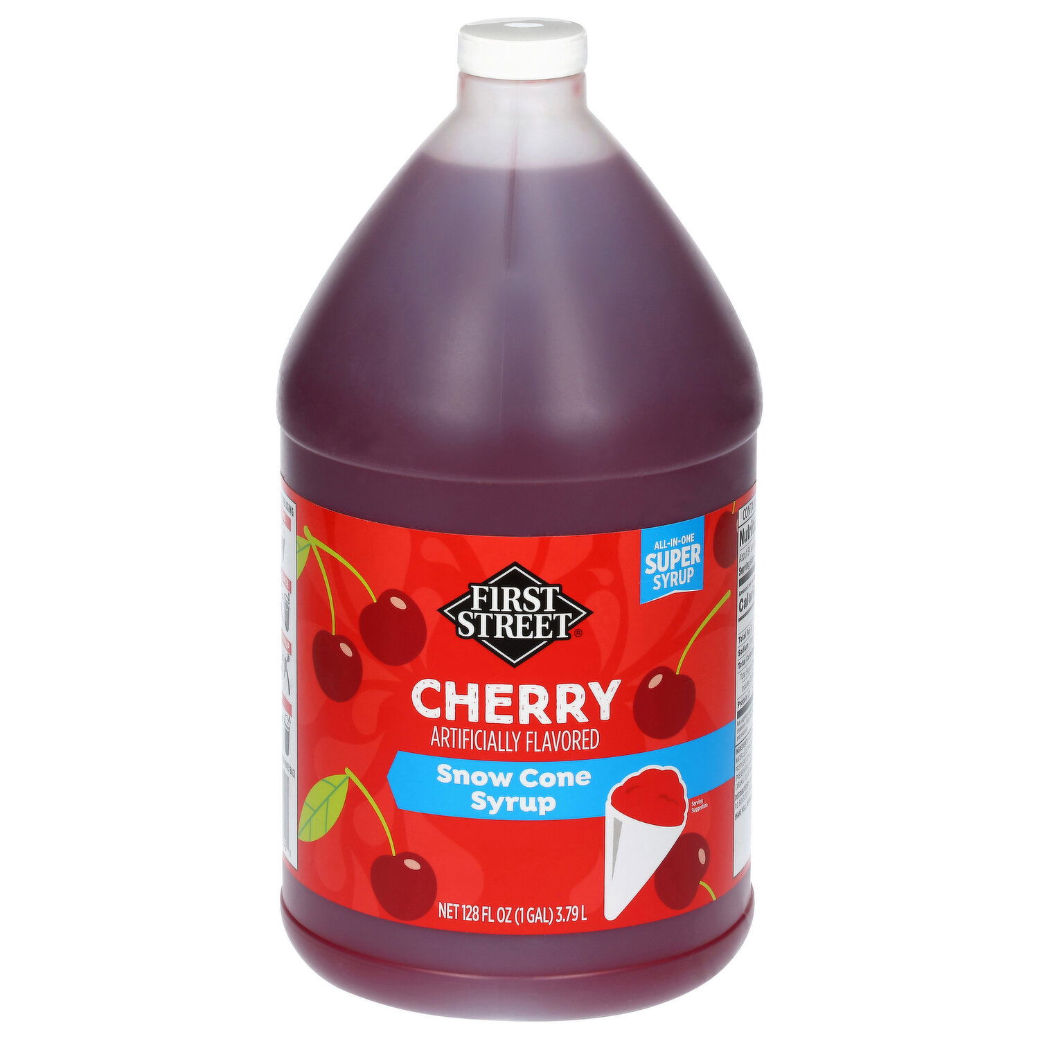 First Street Cherry Snow Cone Syrup - Smart & Final