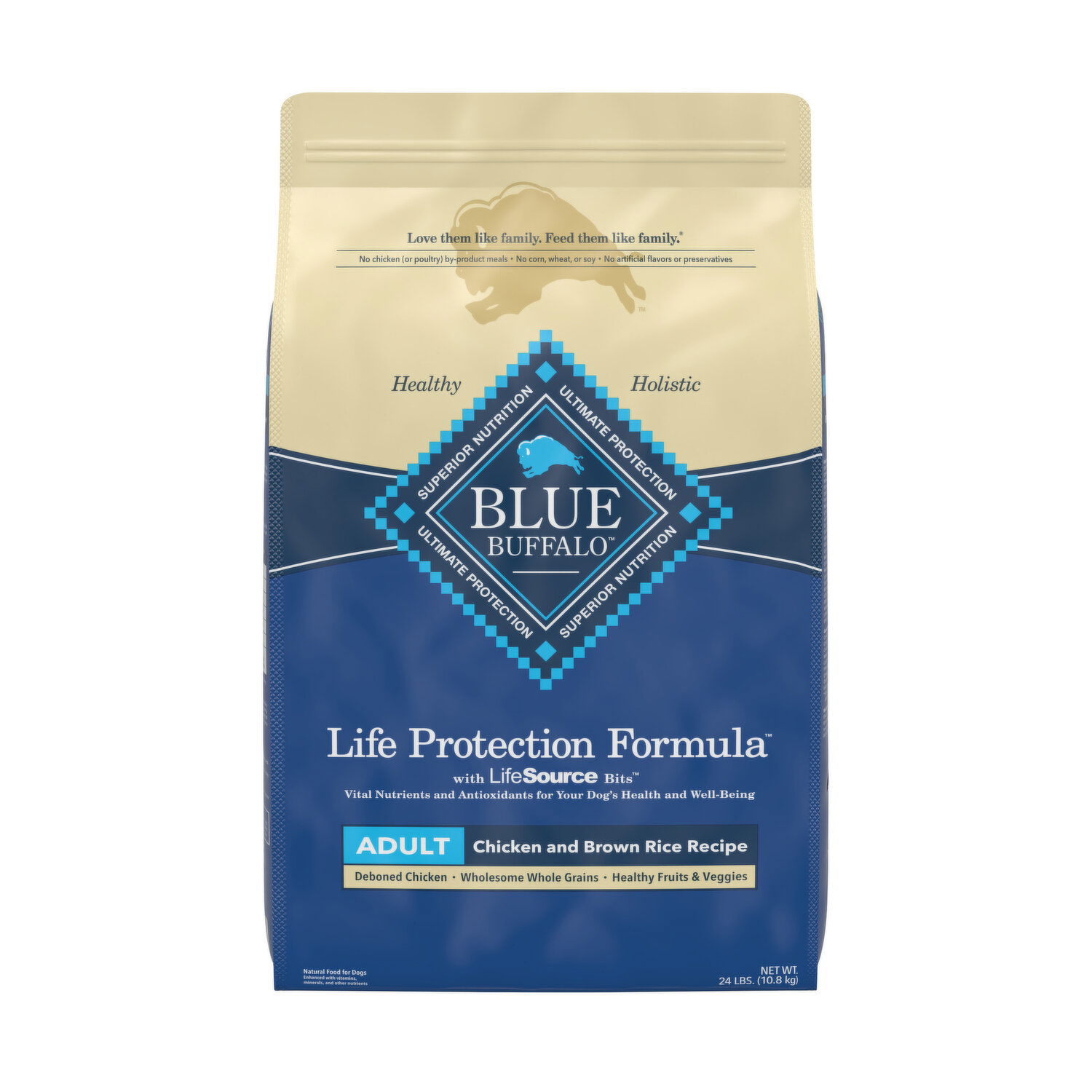 Blue Buffalo Blue Buffalo Life Protection Formula Natural Adult Dry Dog Food Chicken and Brown Rice 24 lb Smart Final