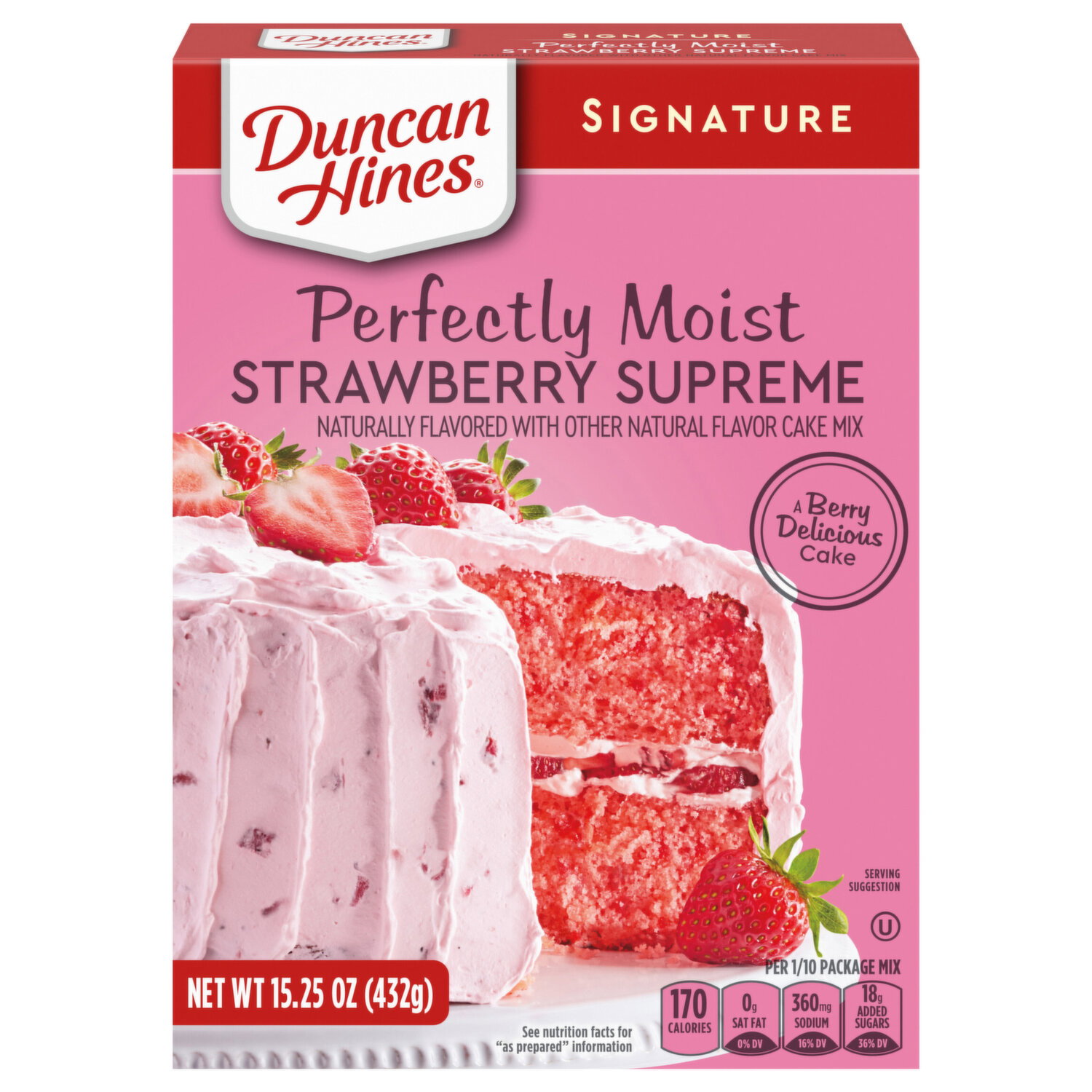 Duncan Hines Perfectly Moist Strawberry Supreme Cake Mix - Smart
