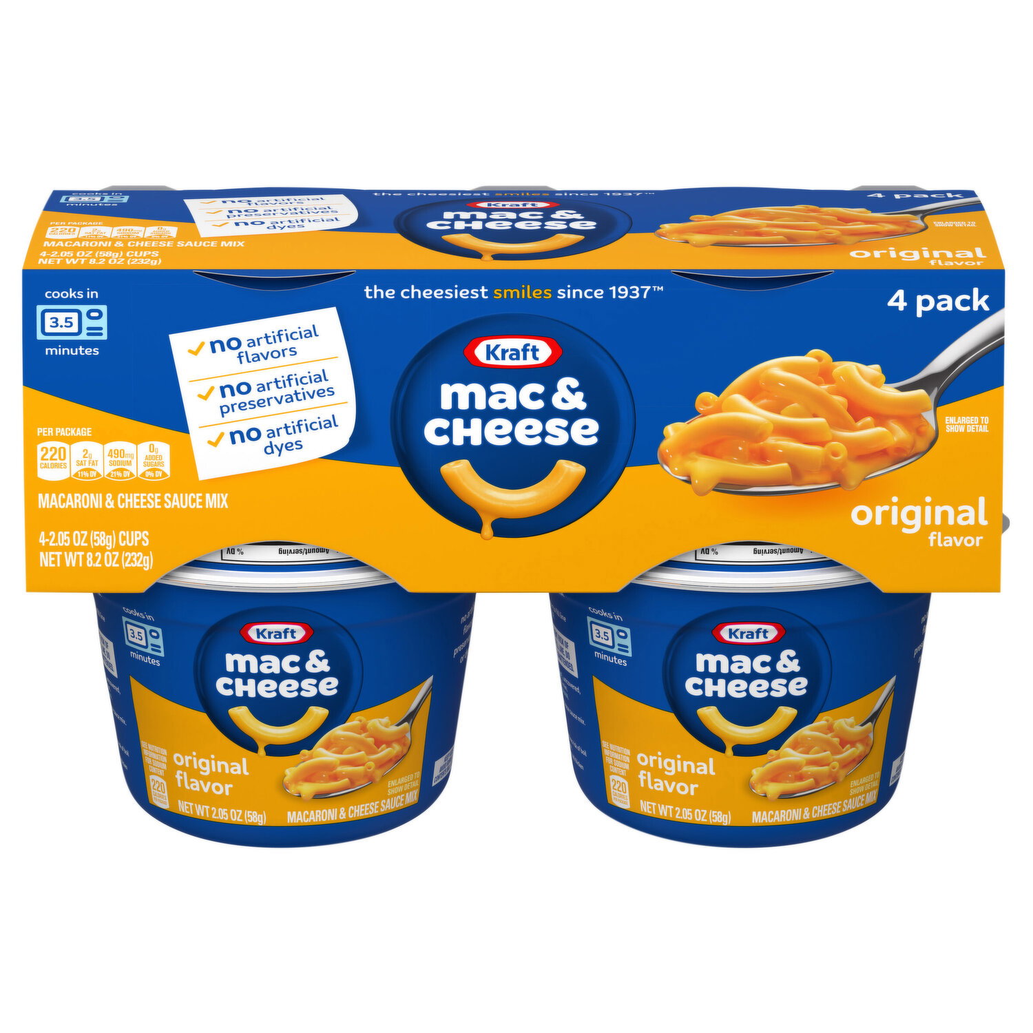 マック(4品)M.L size Kraft Original Flavor Mac & Cheese - Smart & Final