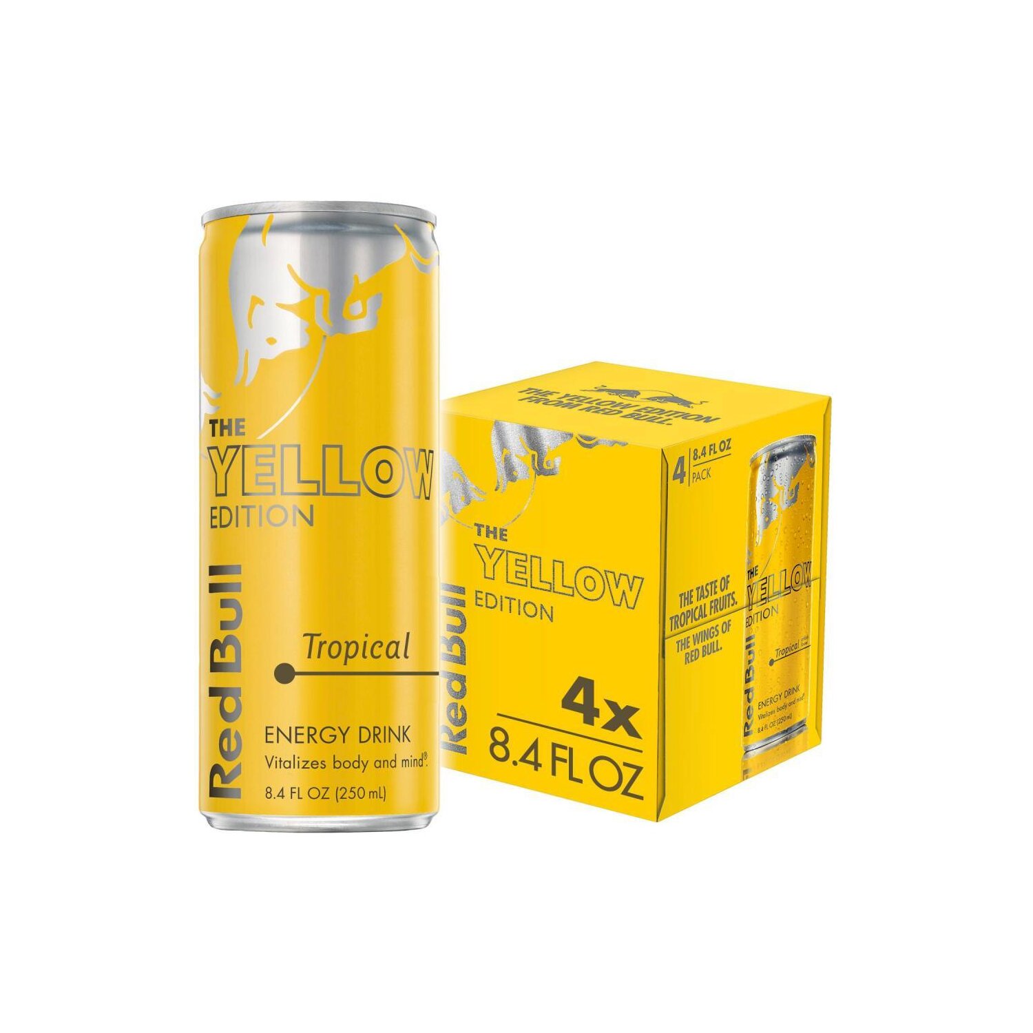 Red Bull Yellow Edition Energy Drink, Tropical, 80mg Red Bull Yellow Edition Energy Drink, Tropical, 80mg