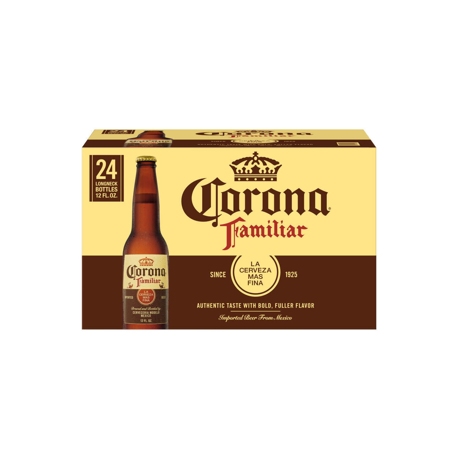 Corona Light Beer 7' Patio Market Umbrella - Yellow Canvas Hexagon W/ Wood Pole - NEW