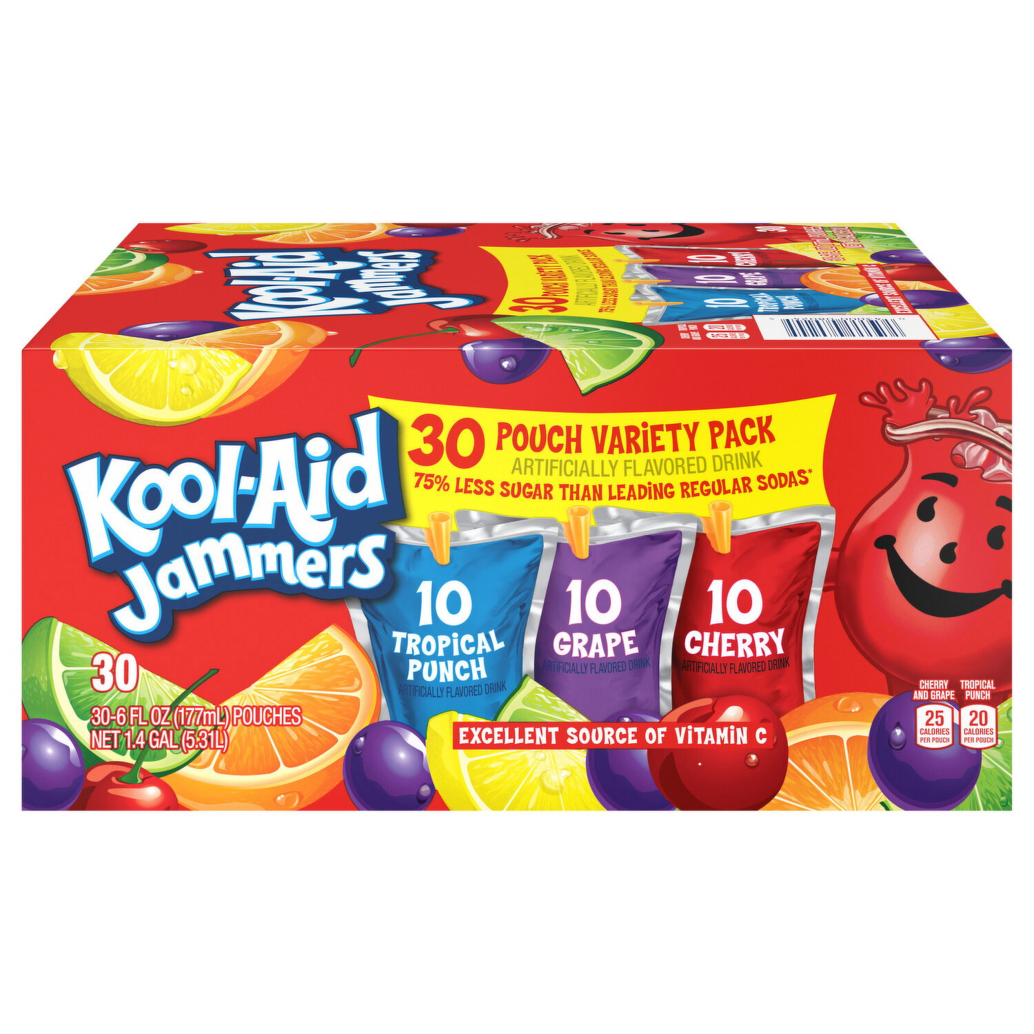 Kool-Aid Tropical Punch/Grape/Cherry Drink Variety Pack - Smart