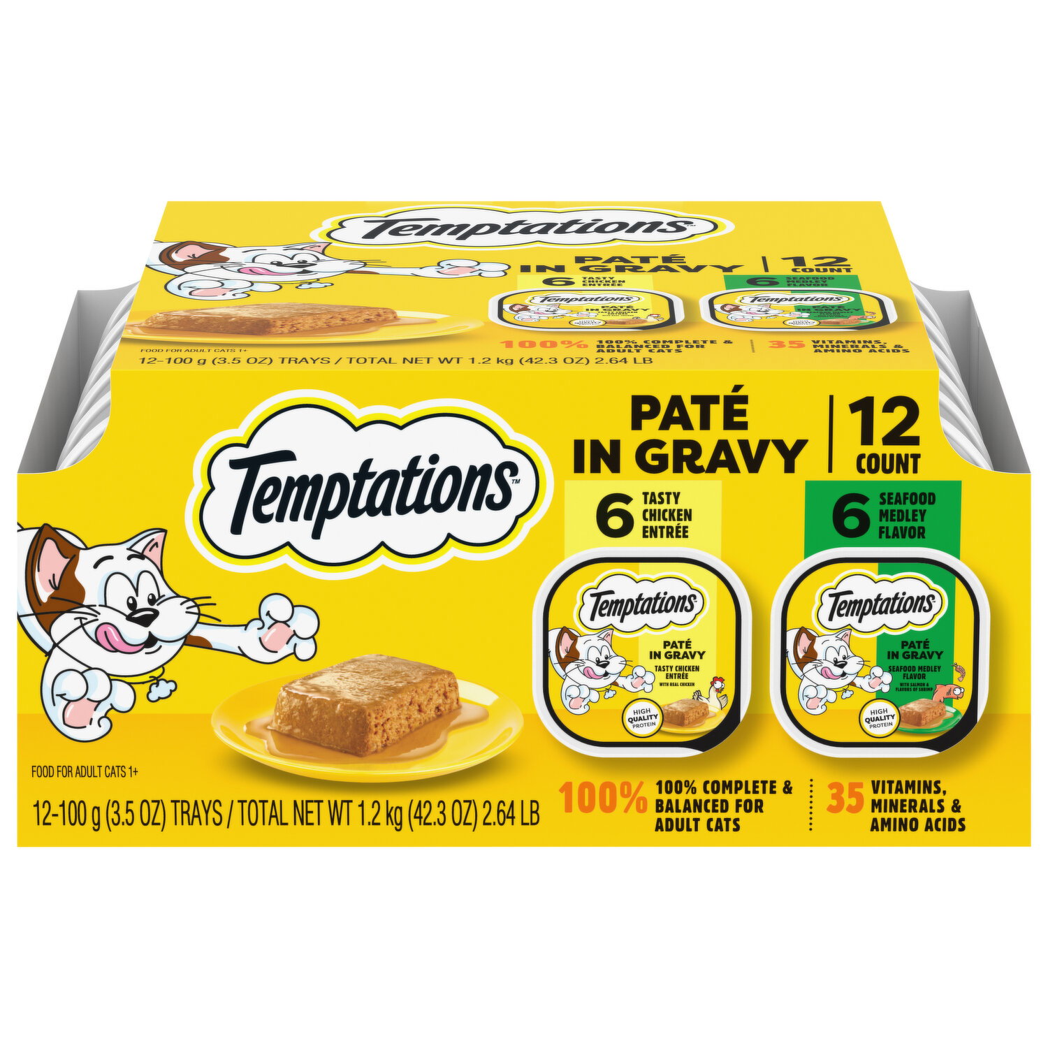 Temptations Food for Cats, Tasty Chicken Entree/Seafood Medley