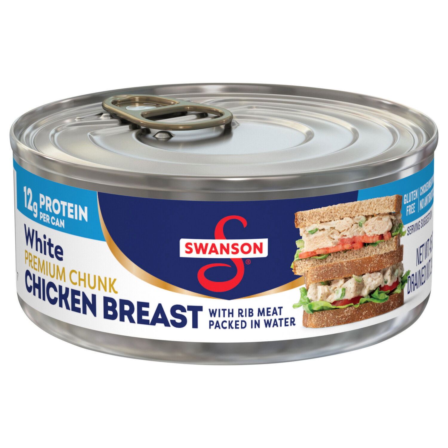 Swanson Chicken Breast, with Rib Meat, Premium Chunk, White