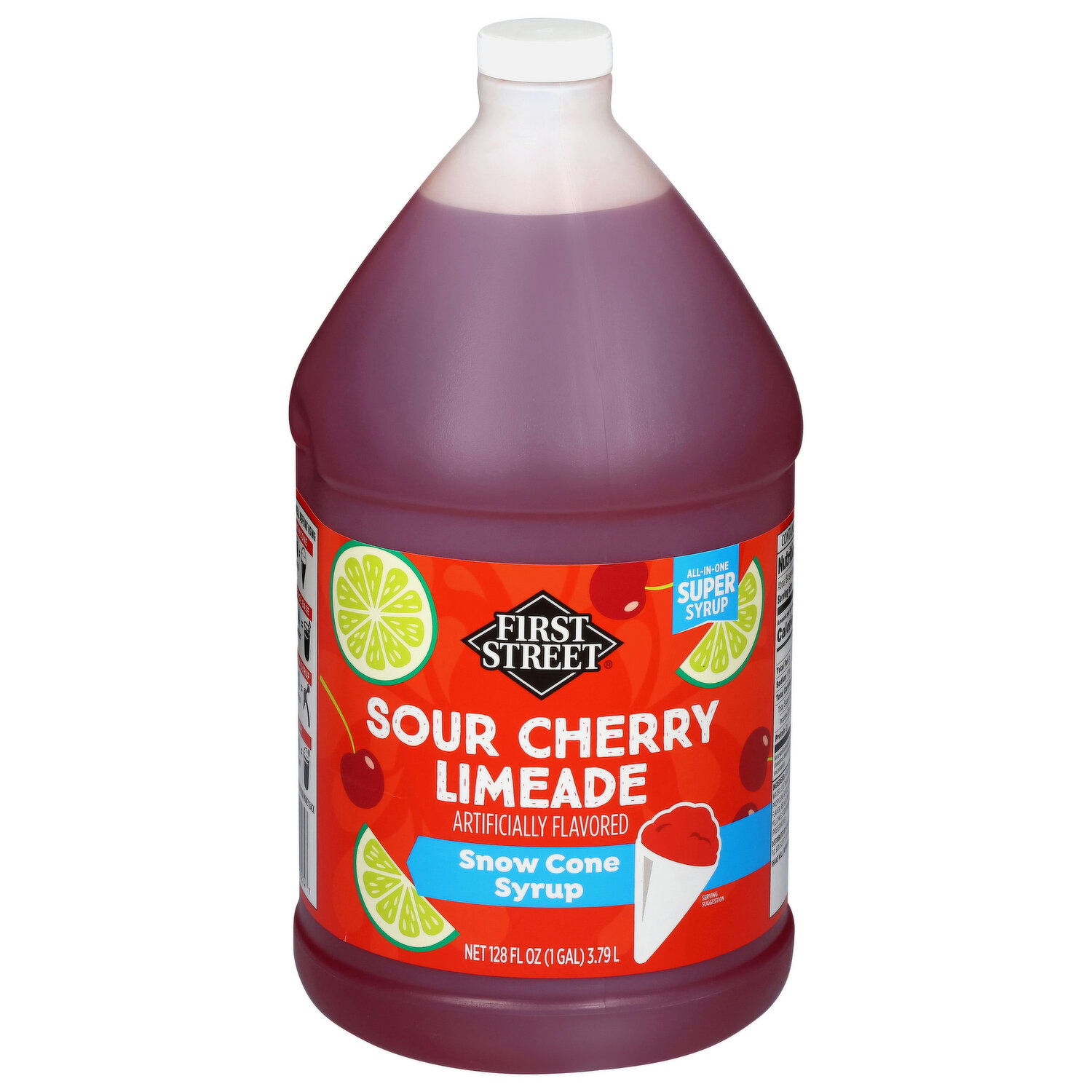 First Street Sour Cherry Limeade Snow Cone Syrup - Smart & Final